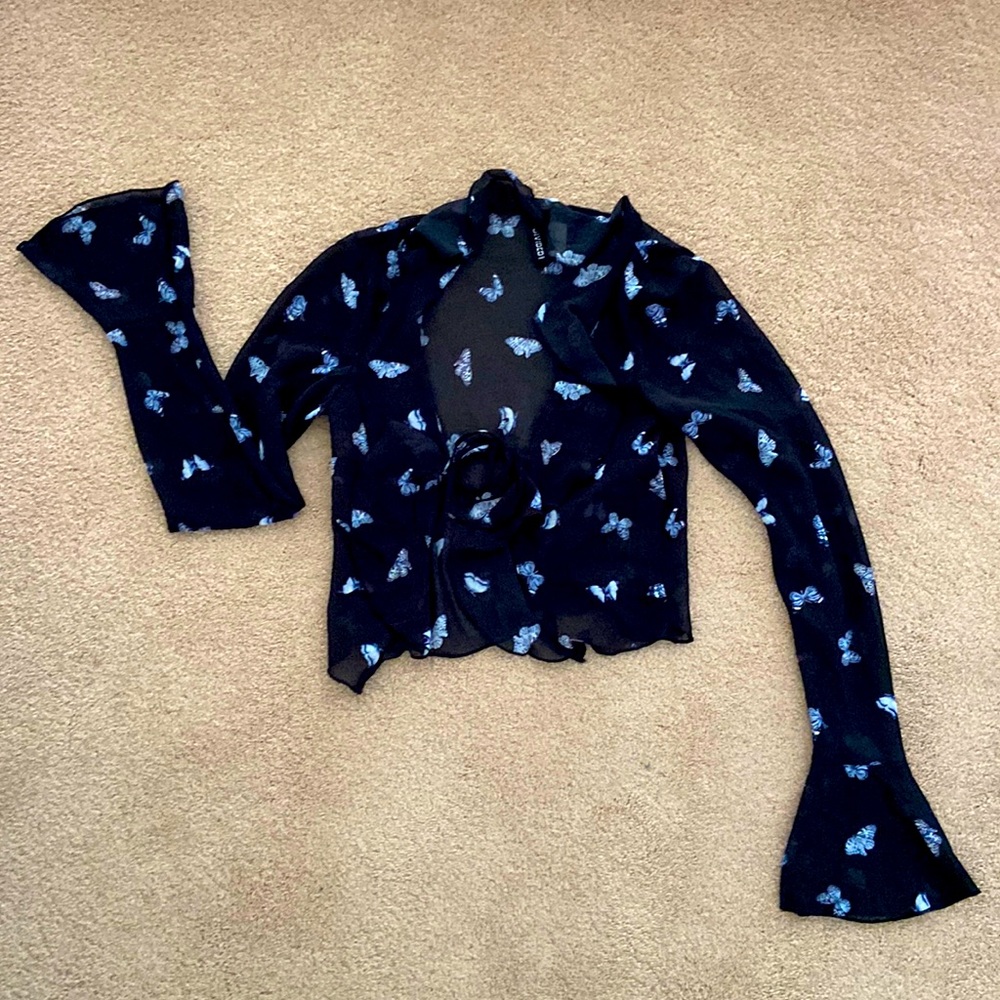 Fairycore Sheer Butterfly Cardigan